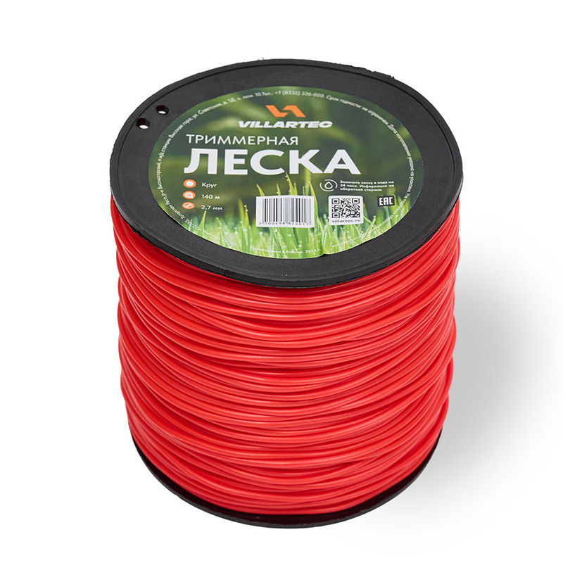 STIHL Cтруна триммерная кр. сечения  2,7 мм х 140 м  VILLARTEC K0000027140, Струны косильные Штиль