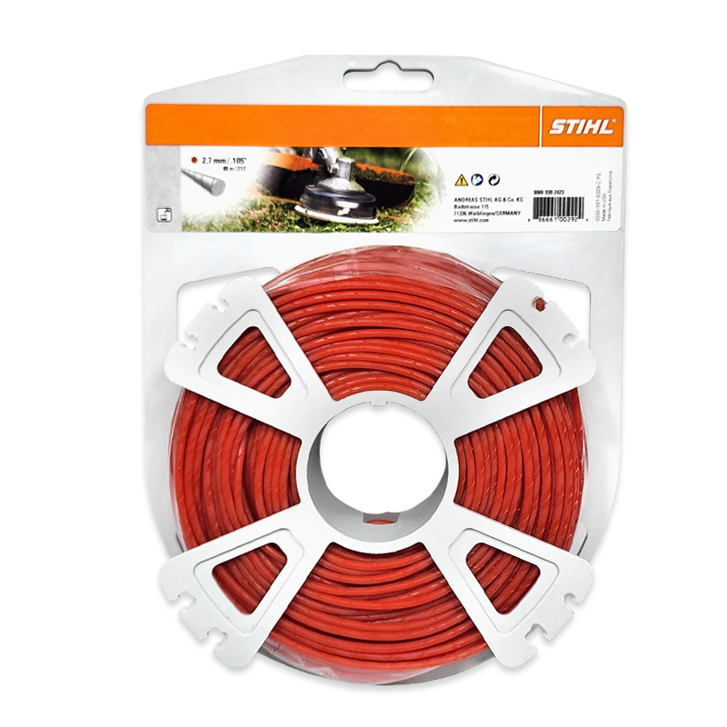 Косильная струна Ø 2,7 мм х 65 м STIHL круглого сечения,беcшумная, красная 00009302423