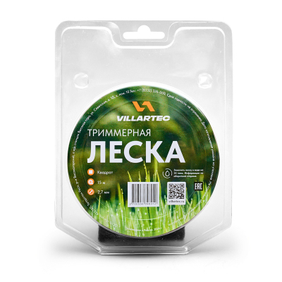 Cтруна триммерная кв. сечения  2,7 мм х 15 м  VILLARTEC