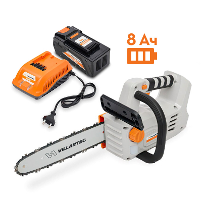 Аккумуляторная цепная мотопила   VILLARTEC SА40T SET: AM408 + AC402