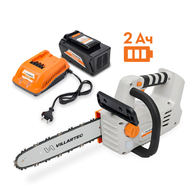 Аккумуляторная цепная мотопила   VILLARTEC SА40T SET: AM402 + AC402
