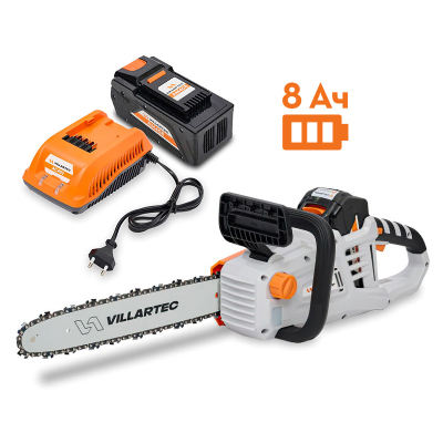 Аккумуляторная цепная мотопила   VILLARTEC SА40 SET: AM408 + AC402