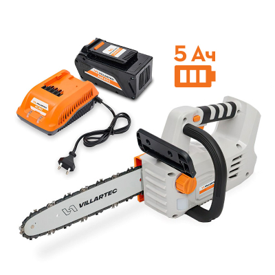 Аккумуляторная цепная мотопила   VILLARTEC SА40T SET: AM405 + AC402