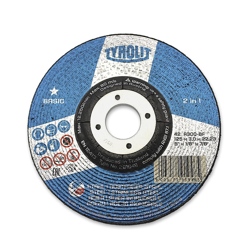 Отрезной армированный круг на бакелитовой связке 125х3.0х22.23, A 30 Q BF. T-41