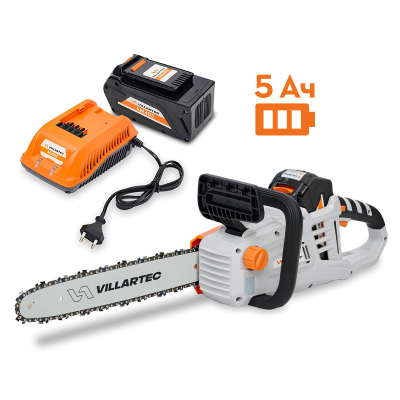 Аккумуляторная цепная мотопила   VILLARTEC SА40 SET: AM405 + AC402