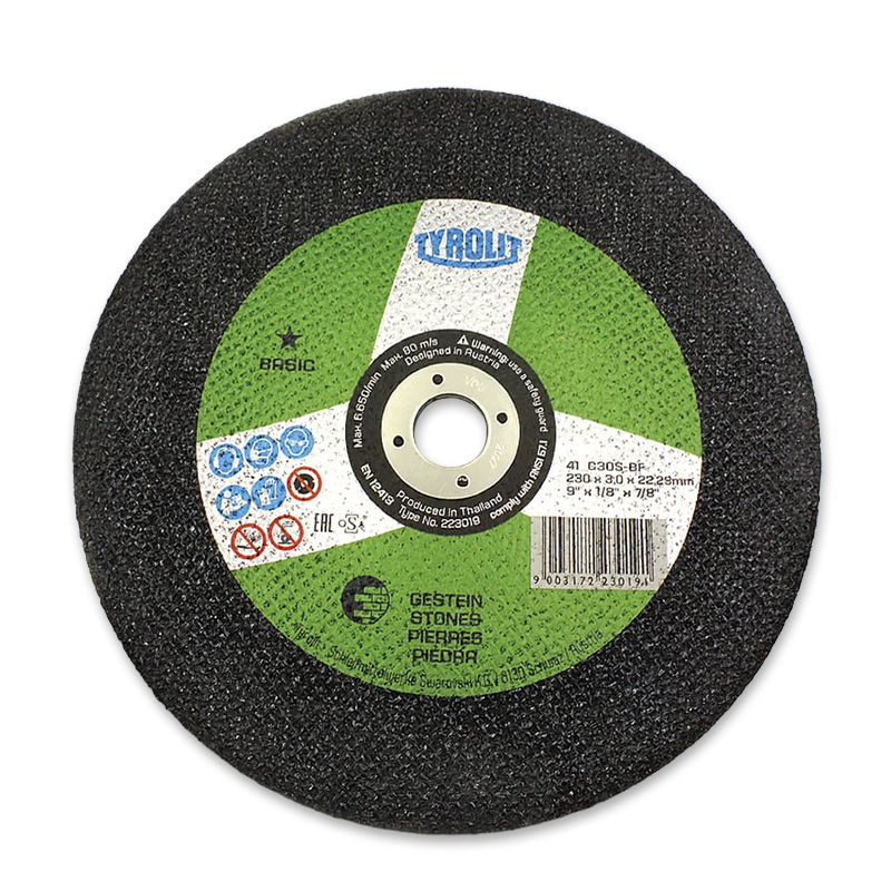 Отрезной армированный круг на бакелитовой связке 230х3.0х22.23, С 30 S BF. T-41