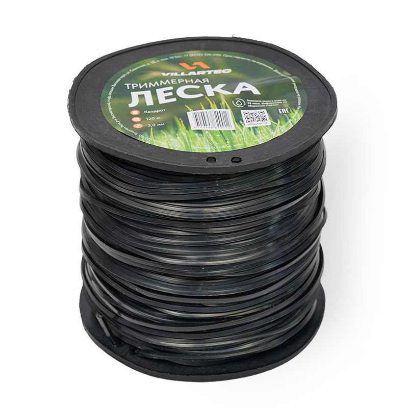 STIHL Cтруна триммерная кв. сечения  3,0 мм х 120 м  VILLARTEC KV000030120, Струны косильные Штиль