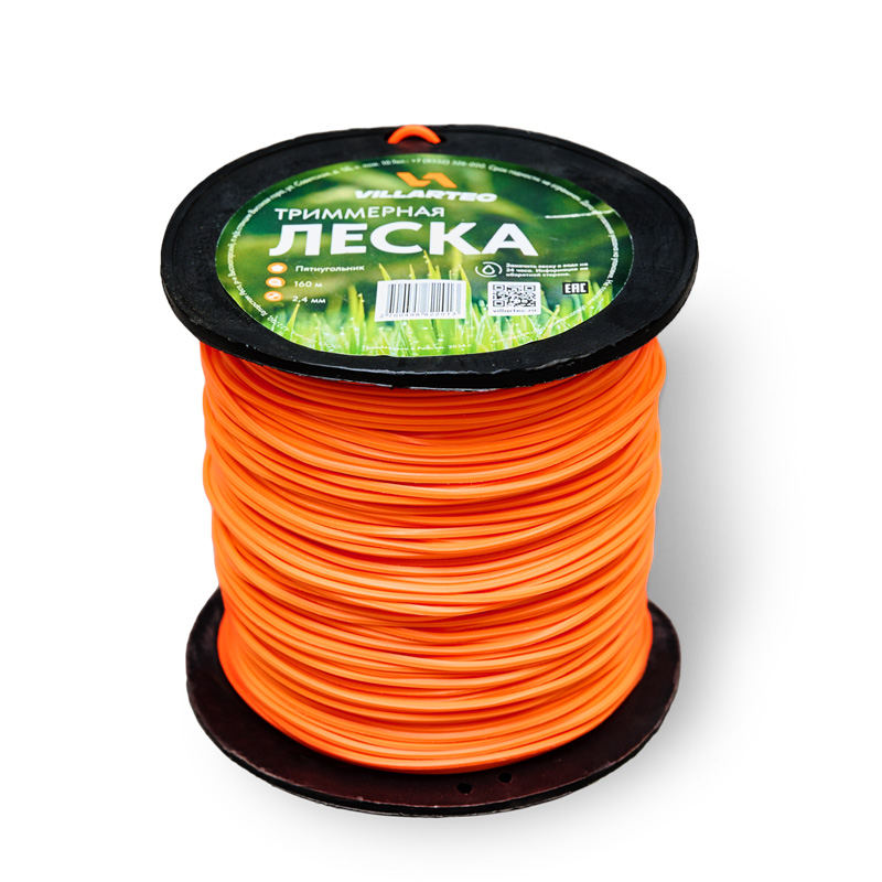 Cтруна триммерная пятиуг. сечения  2,4 мм х 160 м  VILLARTEC Z0000024160