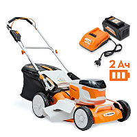 STIHL MA4046 SET AM402 + AC402 Аккумуляторная газонокосилка  VILLARTEC MA4046Set2, Газонокосилки аккумуляторные Штиль